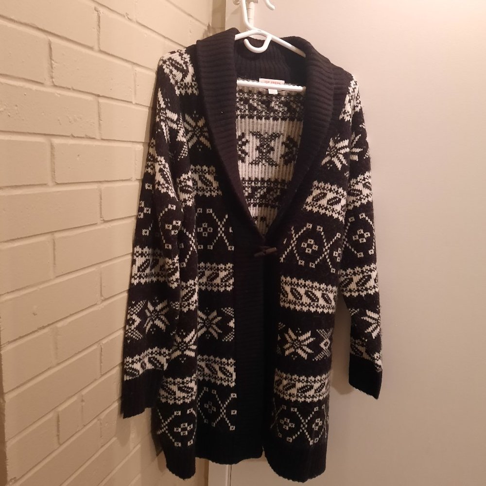 Cardigan Sweater, Joe Fresh, Med, Black